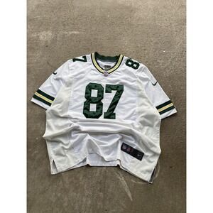 Vintage Green Bay Packers Jersey Mens XL White NFL Football Jordy Nelson 87 Nike